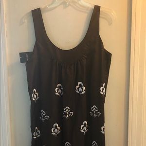 Sleeveless silk sheath dress